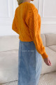 Dierkovaný sveter Melania orange M 10