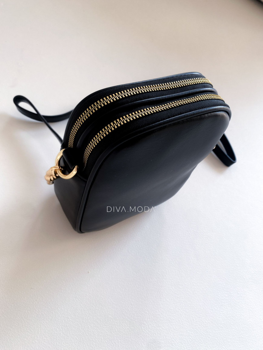 Prešívaná crossbody kabelka čierna David Jones K 4