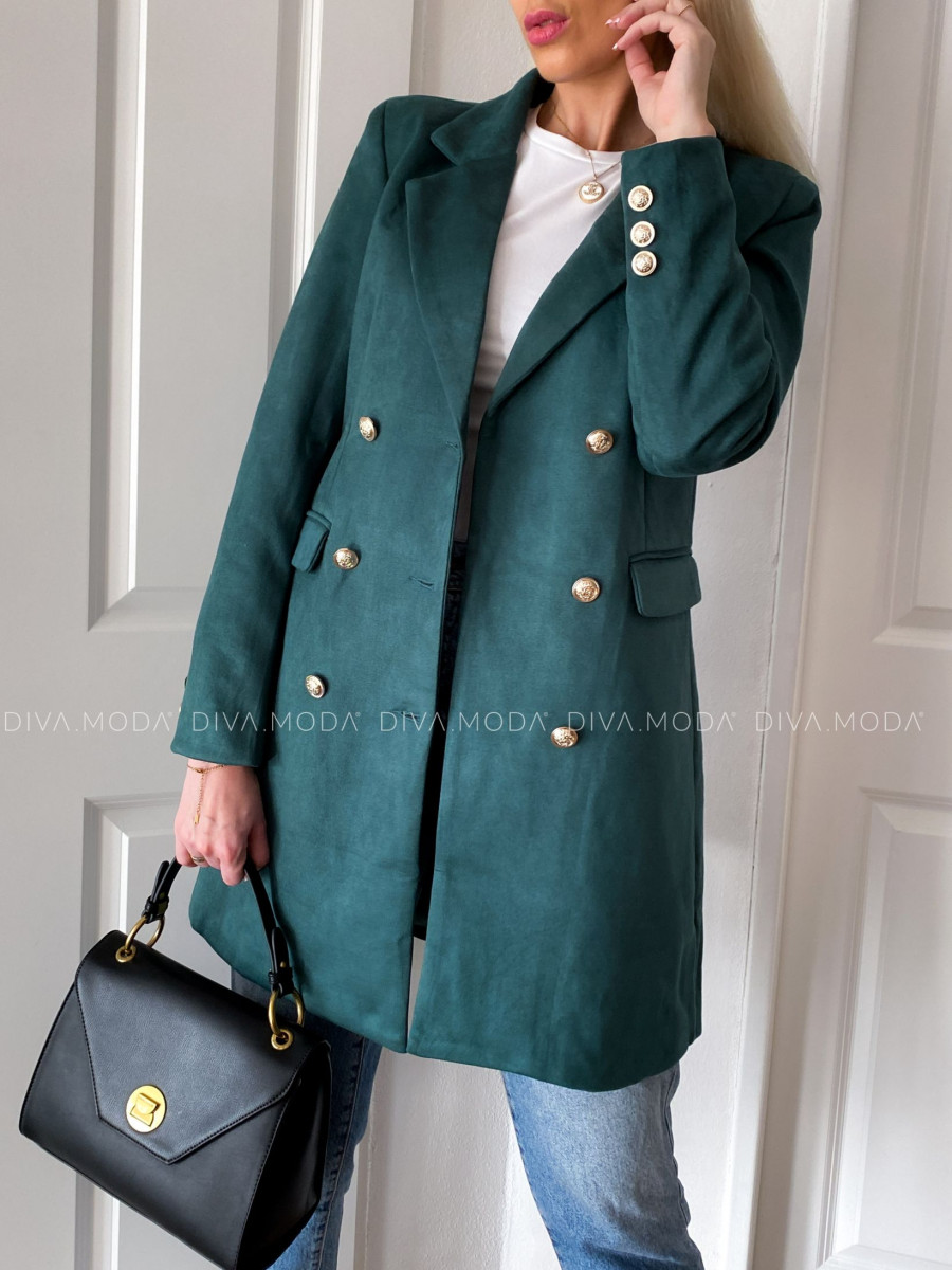 Jelenicový prechodný kabátik  tmavo zelený P 78