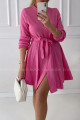 Mušelínové košeľové šaty ružové P 164