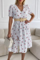 Mušelínové šaty cherry s gombíkmi biele V 5
