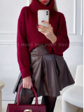 Crop rolák burgundy M 110