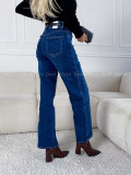 Wide leg jeans tmavo modré M 173